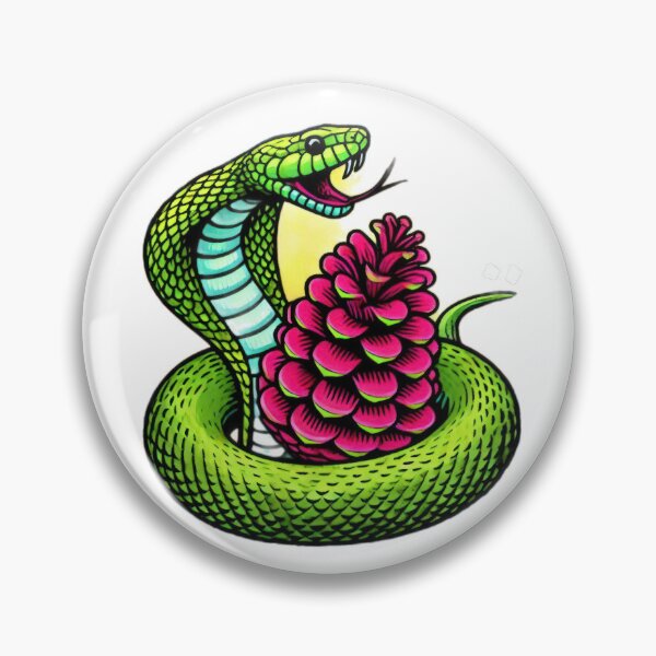 Item preview, neon green snake with pine cone,christmas snake,christmas animals,christmas Vintage designed and sold by Expressions-Sel.