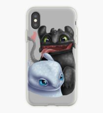 Toothless and His Fair Lady (Light Fury) iPhone Case