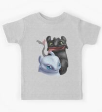 Toothless and His Fair Lady (Light Fury) Kids Tee