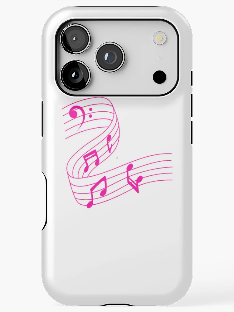 Thumbnail 1 of 4, iPhone Case, Musical Note pink Color designed and sold by RubyCollection.