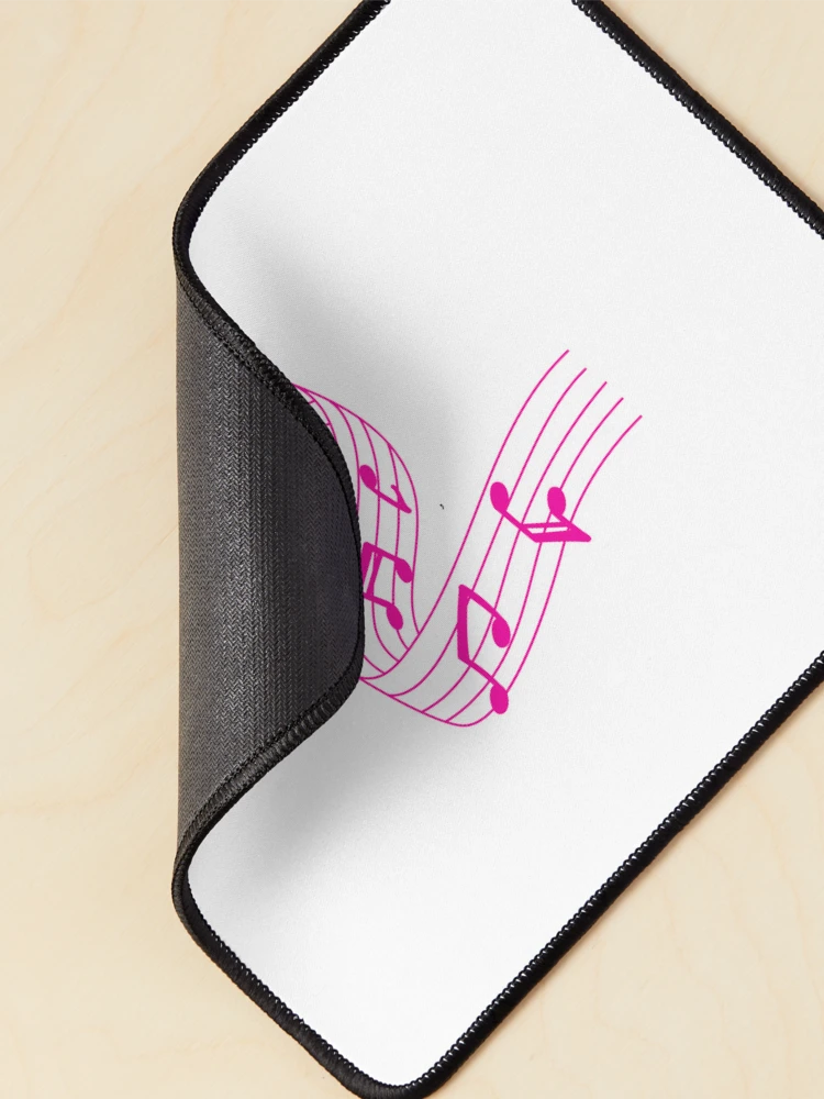 Thumbnail 2 of 5, Mouse Pad, Musical Note pink Color designed and sold by RubyCollection.