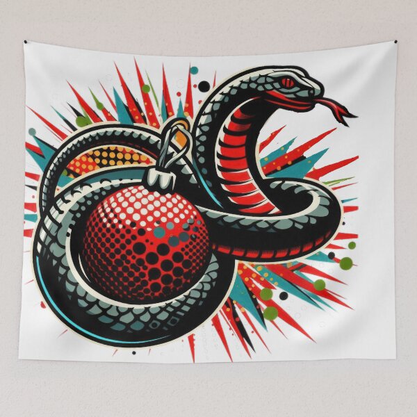 Item preview, Black snake with with red ball,christmas snake,christmas animals,christmas Vintage designed and sold by Expressions-Sel.