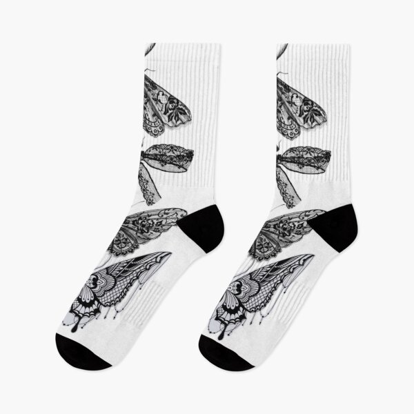 Item preview, lace moth sock pattern designed and sold by lambtg.