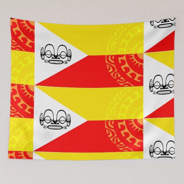 Item preview, Marquesan flag (customized) designed and sold by Nesian-Tahiti.