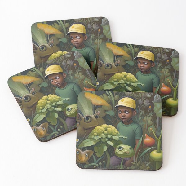Item preview, Garden Secrets| A Boy in a Surreal Garden with Creatures designed and sold by MaryFiore.