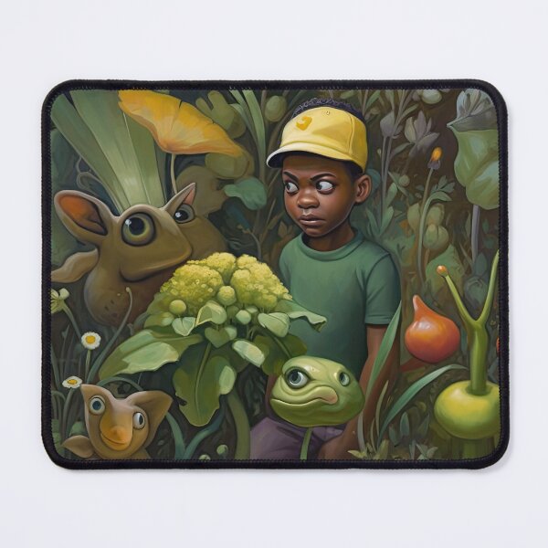 Item preview, Garden Secrets| A Boy in a Surreal Garden with Creatures designed and sold by MaryFiore.