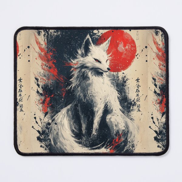 Item preview, Celestial Kitsune with nine flowing tails in a starry night designed and sold by SetMyHeart.