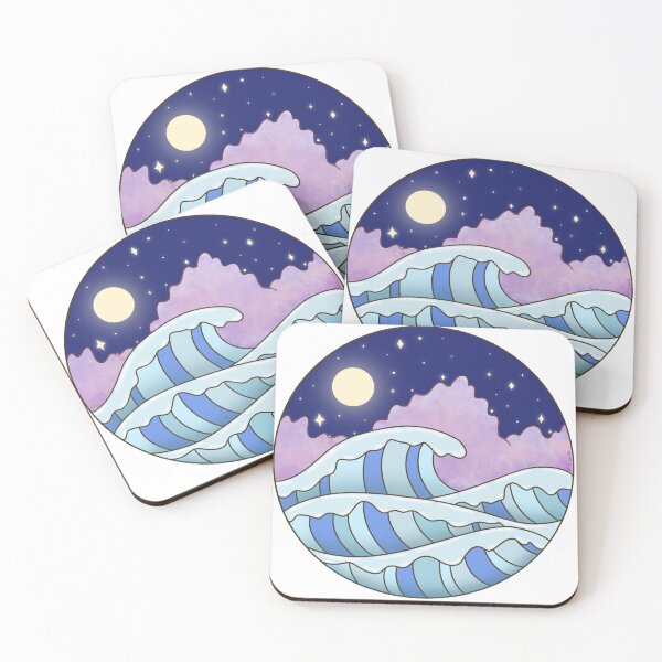 Item preview, Night Waves designed and sold by LittleKeo-Shop.