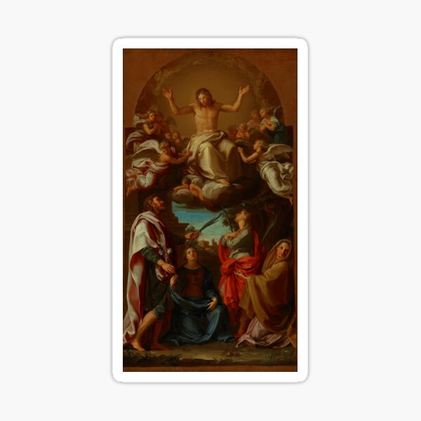 Item preview, Christ in Glory  with Saints Celsus, Julian, Marcionilla and Basilissa – Pompeo Batoni Baroque Art 1736 – 1737  designed and sold by HistoryOnWalls.