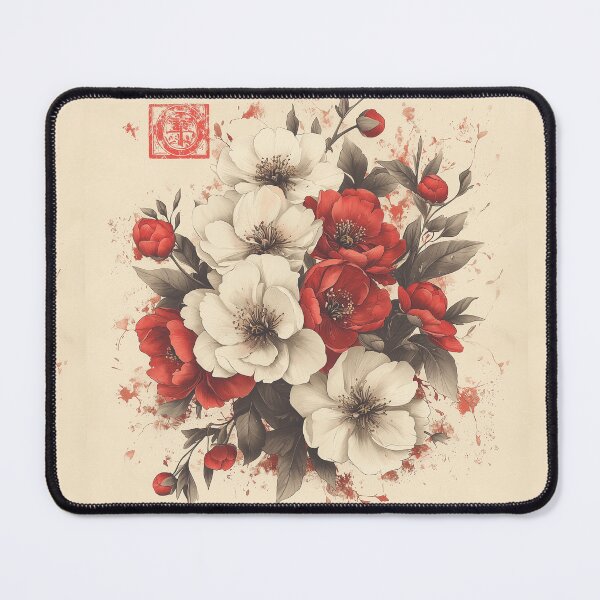 Item preview, cluster of peonies and cherry blossoms designed and sold by SetMyHeart.