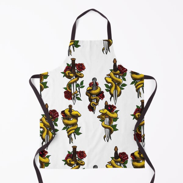 Item preview, Roses snakes and daggers tattoo style designed and sold by LeahcarsArt.