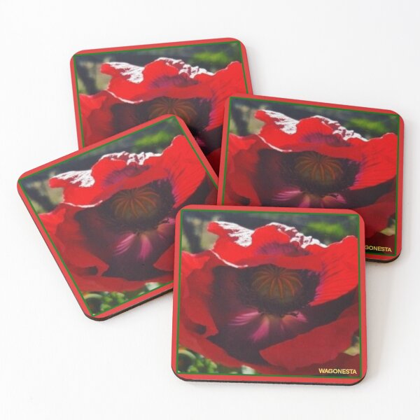 Item preview, Floral Oriental Poppy Wagonesta  designed and sold by Wagonesta.