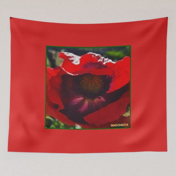 Item preview, Floral Oriental Poppy Wagonesta  designed and sold by Wagonesta.