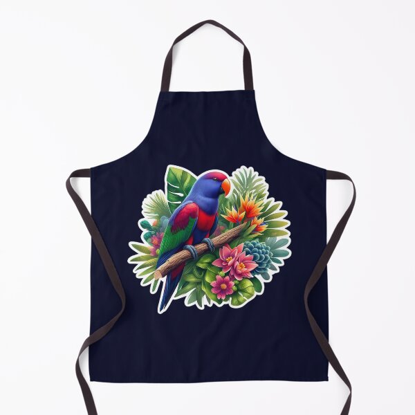 Item preview, Vibrant Eclectus Parrot with Tropical Foliage and Flowers Art Print designed and sold by Psycho-Crazy.