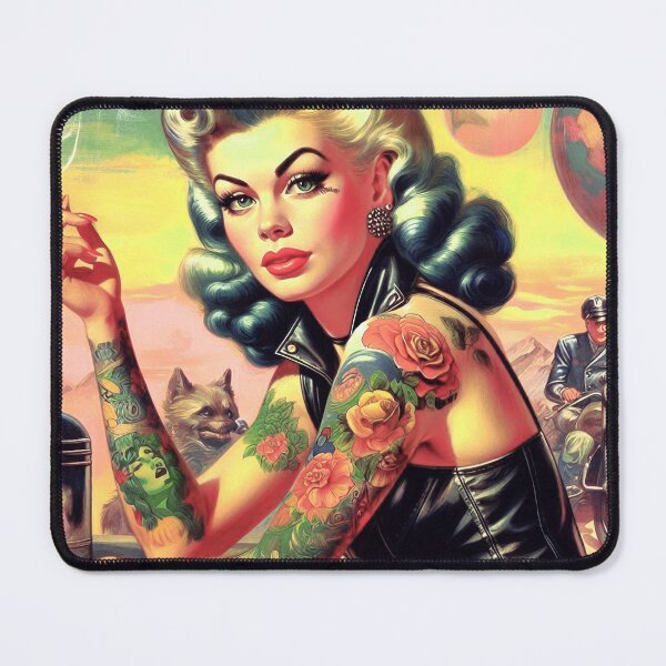 Item preview, Biker Girl designed and sold by PulpVintage.