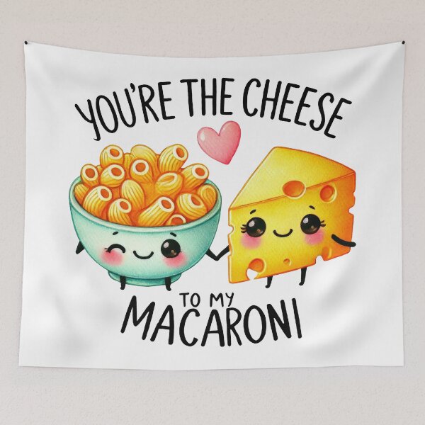Item preview, Comida de San Valentín Pareja Eres el queso de mis macarrones designed and sold by WigOutlet.