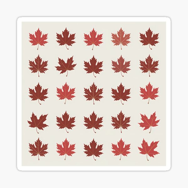 Aperçu de l'œuvre Feuilles d'érable rouge créée et vendue par Orca Chuckle Studios.