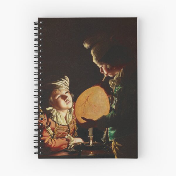 Item preview, Two Boys with a Bladder 1767 by Joseph Wright of Derby, british, Romantic Era designed and sold by HistoryOnWalls.