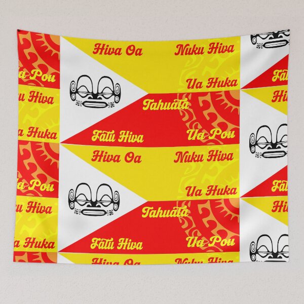 Item preview, Marquesan flag I (customized) designed and sold by Nesian-Tahiti.