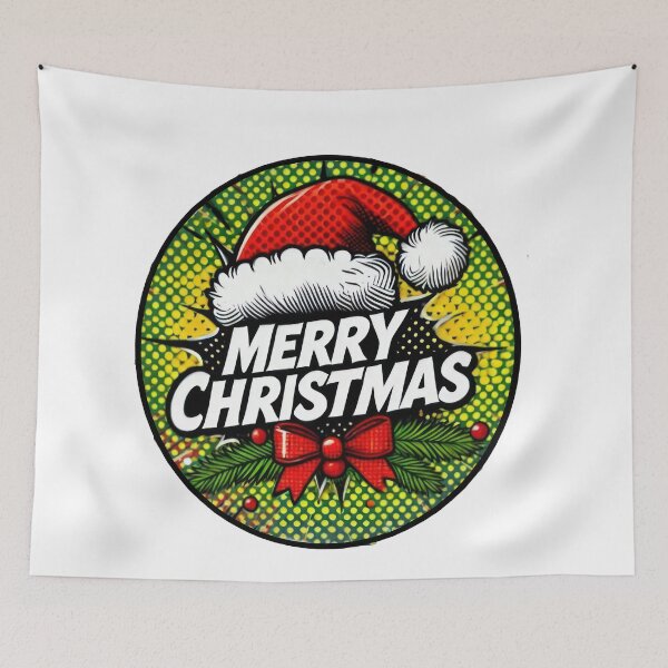 Item preview, Christmas Vintage pop art Red Santa hat Merry Christmas,Christmas Santa  hat,christmas Vintage designed and sold by Expressions-Sel.