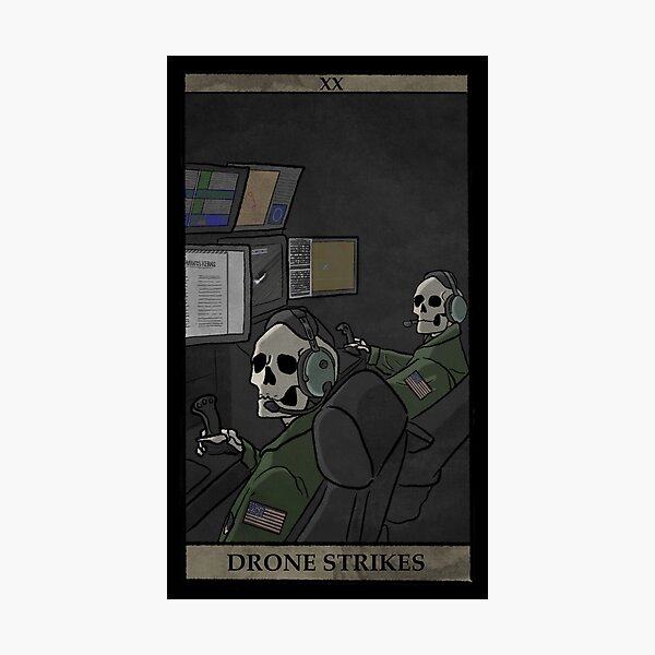 Vista previa del artículo con la obra «LL Memes Ataques de Drones - Impresiones», diseñado y vendido por cross.words.