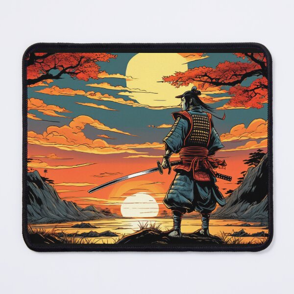 Item preview, Samurai Warrior Holds his Sword Watching the Sunset designed and sold by Niko Pantele.