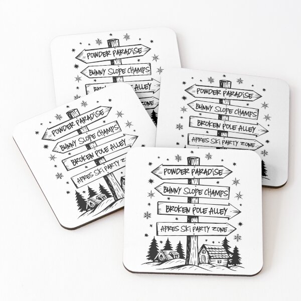 Item preview, Ski Trail Sign | Funny Skiing & Snowboarding Mountain Design designed and sold by Soulful Stash .