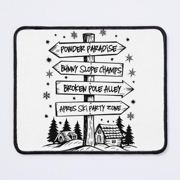 Item preview, Ski Trail Sign | Funny Skiing & Snowboarding Mountain Design designed and sold by Soulful Stash .