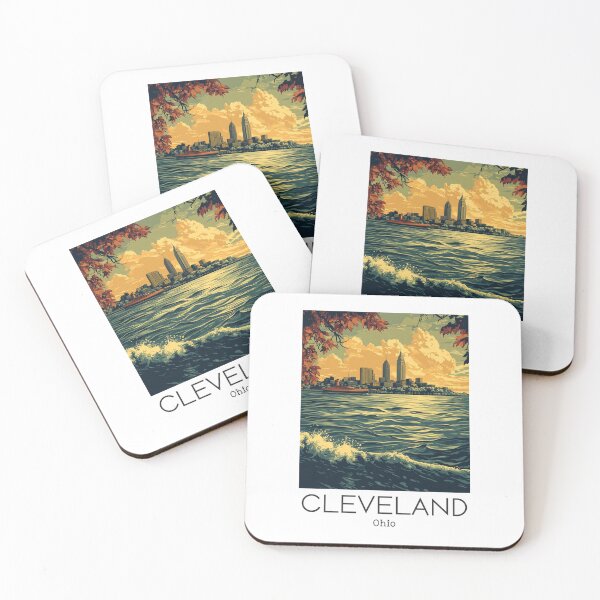 Item preview, A Vintage Travel Illustration of Cleveland - Ohio - US designed and sold by GoodOldVintage.
