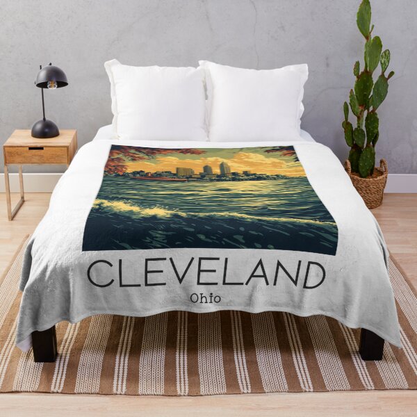 Item preview, A Vintage Travel Illustration of Cleveland - Ohio - US designed and sold by GoodOldVintage.