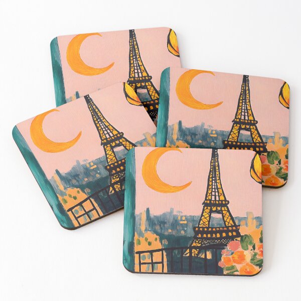 Item preview, Eiffel Tower at Sunset with Glowing Ramadan Lanterns and Romantic Roses on a Parisian Balcony Digital AI Art designed and sold by OlfactoART Studio.