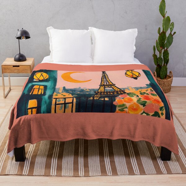 Item preview, Eiffel Tower at Sunset with Glowing Ramadan Lanterns and Romantic Roses on a Parisian Balcony Digital AI Art designed and sold by OlfactoART Studio.