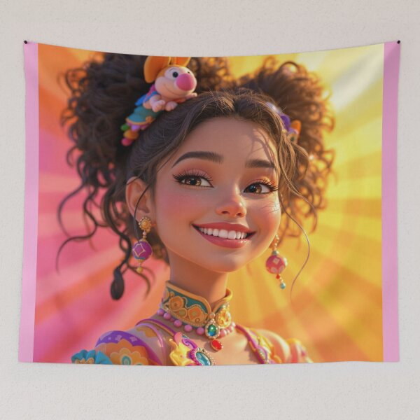 Item preview, Chica feliz de El Mundo Encanto designed and sold by Ink And Inspire.