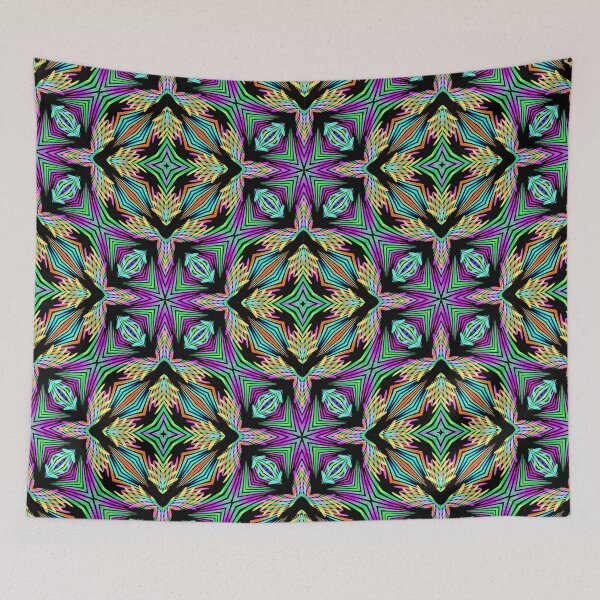 Item preview, colorful overlapping fan pattern designed and sold by chambergambit.