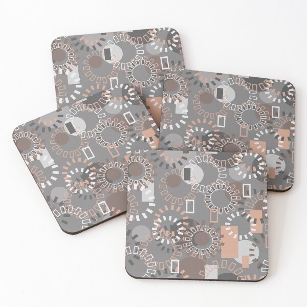 Item preview, Geometric Greys and Beige with Circles designed and sold by Sharon Schwalbe.