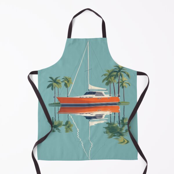 Item preview, SAILING PARADISE FREEDOM SAIL BOAT PALM TREES designed and sold by NikoDeeko.