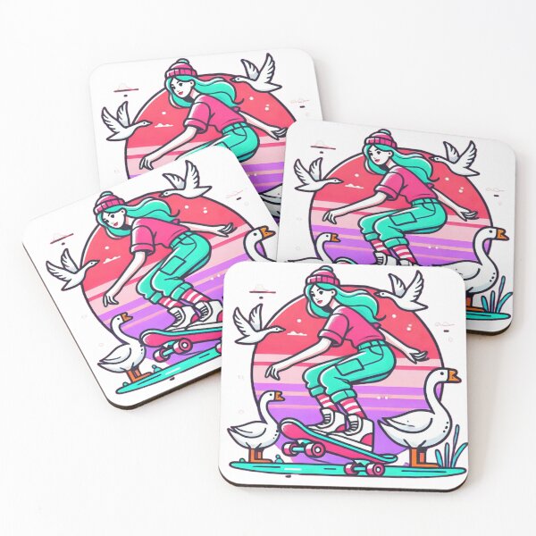 Item preview, Cool girl Skateboarding with Goose designed and sold by Coollzone.