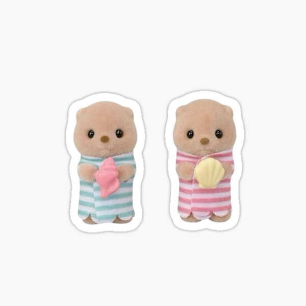 Item preview, beach otters twins designed and sold by hey syd.