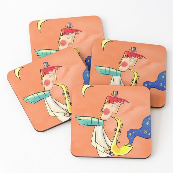 Item preview, Artistic musician with saxophone at night designed and sold by eva-daniil.