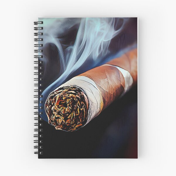 Item preview, Digital AI Art of a Cigar Emitting Delicate Smoke Against Dark Background, Highlighting Intricate Structure designed and sold by OlfactoART Studio.
