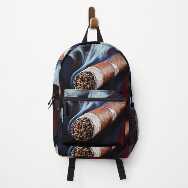 Item preview, Digital AI Art of a Cigar Emitting Delicate Smoke Against Dark Background, Highlighting Intricate Structure designed and sold by OlfactoART Studio.