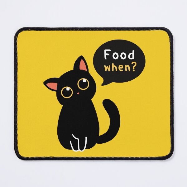 Item preview, Black cat asking you for food designed and sold by PangDesu.