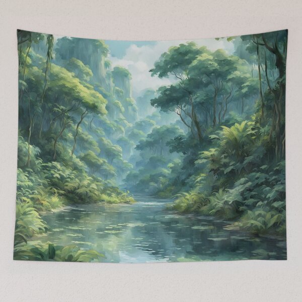Item preview, Jungle River Painting Style designed and sold by Gabriela McDaniel.