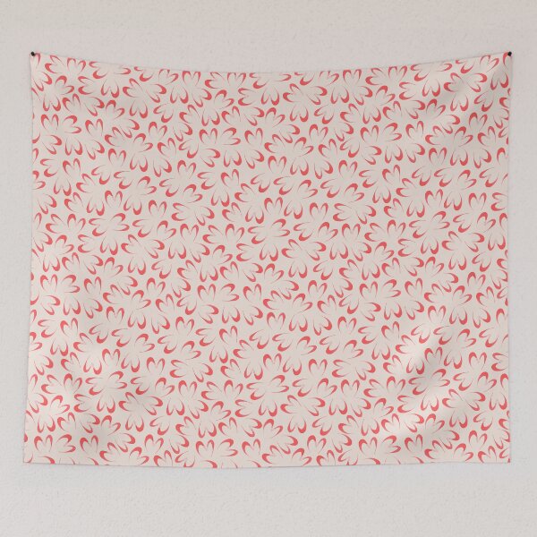 Item preview, Red hearts on a beige background author's drawing designed and sold by Sunflower-7.