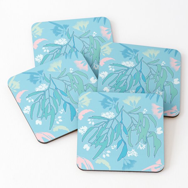 Item preview, Australian Eucalyptus Flowering Gum blue green pink designed and sold by blueidesign.