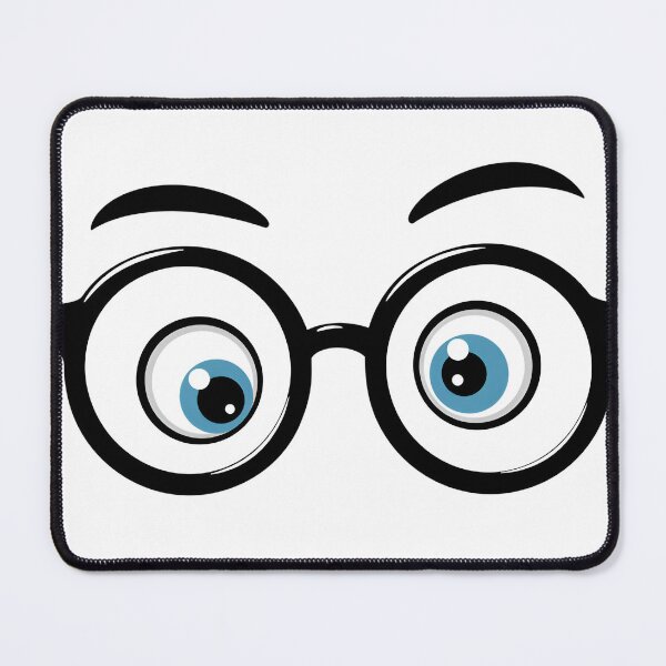 Item preview, Black Glasses with Crazy Eyes - Fun and Original Design designed and sold by MarVan-Prints.