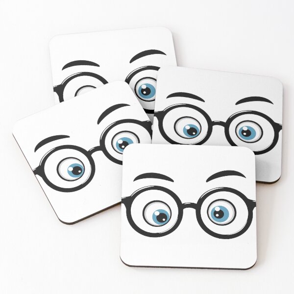 Item preview, Black Glasses with Crazy Eyes - Fun and Original Design designed and sold by MarVan-Prints.