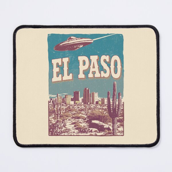 Item preview, Retro El Paso UFO Desert Skyline designed and sold by Mystikos Art.