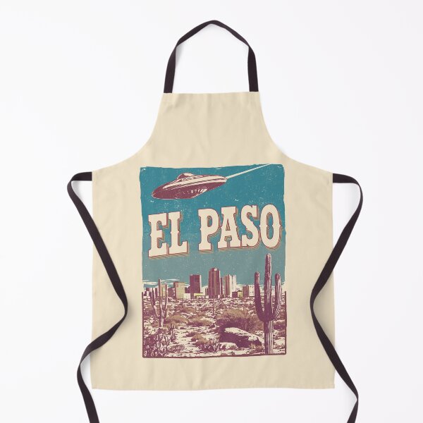 Item preview, Retro El Paso UFO Desert Skyline designed and sold by Mystikos Art.