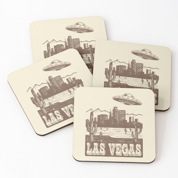 Item preview, Retro Las Vegas UFO Desert Skyline  designed and sold by Mystikos Art.